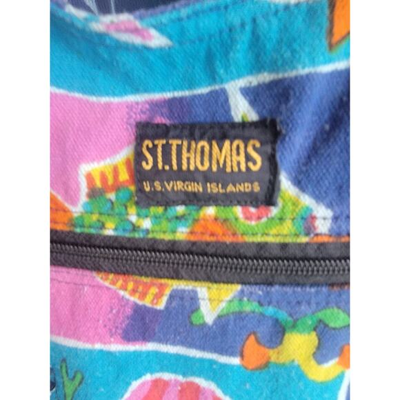 St. Thomas Virgin Islands Tropical Fish Purse Tote Bag Summer Print - Picture 4 of 16